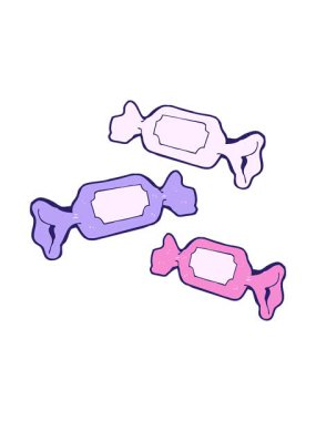 Parlak ışık efekti çizgi film paketlenmiş şekerin animasyonu