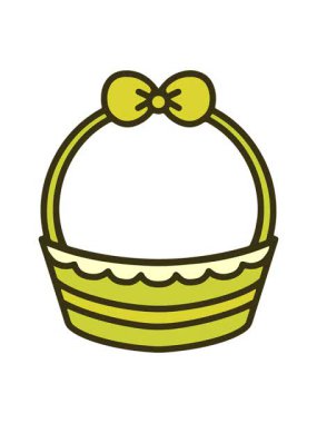 Paskalya sepetinin renkli animasyonunu parlak renklerle değiştirmek