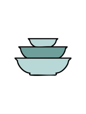 Seramik yemek kaseleri dizaynının yıldız patlaması etkisi animasyonu