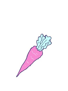 Çizgi film havuç illüstrasyonunun animasyonunu genişletiyor