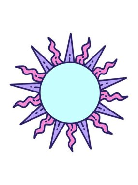 İkonik dövme güneşinin hareketli animasyonu