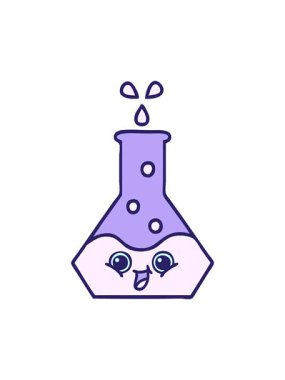 Bilim beher çizgi filminin dönen hareketli animasyonu