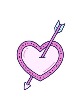 Parlak ışık etkisi, dövmenin geleneksel ok ve kalp stilinde canlandırılması.