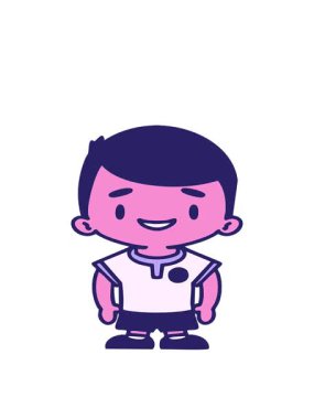 üniformalı erkek Brezilya futbolcusunun hareketli animasyonu