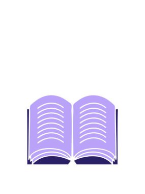 Açık bir kitap simgesinin düz simgesinin canlandırması