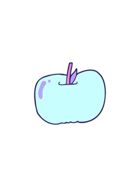 Bir elmanın karikatürünün bölünme etkisi