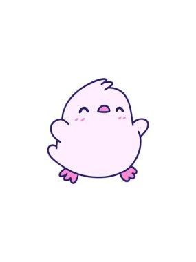 Küçük şirin bir kuşun çizgi filminin satış animasyonu.