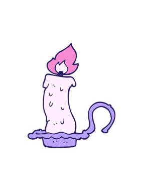 Karikatür karalama yanan mumun hareketli animasyonu