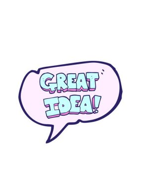 El yazması konuşma baloncuğu çizgi filmi Harika FikEA sembolünün yanıp sönen radyal çizgileri