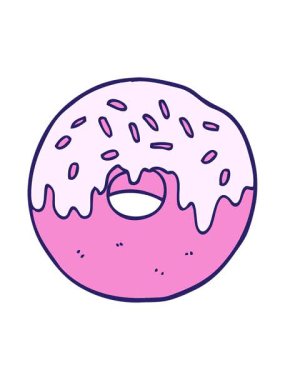 çizgi film donut görüntüsünün hareketli animasyonu