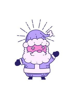 Geleneksel Noel Baba Noel Baba karakterinin baskıcı animasyonu