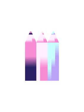 Renkli kalem simgelerinin satış flaş animasyonu