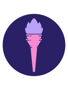 Yanan bir meşalenin dövmesel görüntüsünün ışık efekti canlandırması