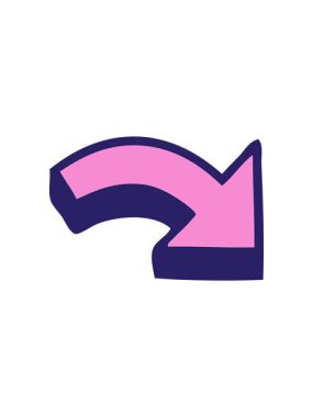 Dikkat çekici ok karikatürü animasyonu.