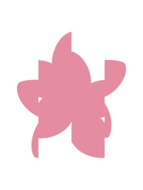 Kültürel olarak geleneksel Japon çiçek şeklinin bölünmüş hareketi.