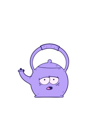 Çaydanlık çizgi filminin zıplama hareketi