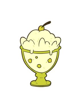 Çizgi filmin renkli animasyonu. Tatlı çizimi.