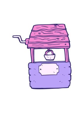 karikatür kuyu tasarımının pixelize etkisi