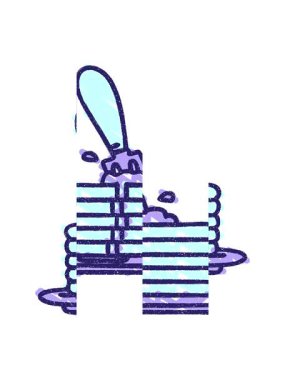 Pankek Yığını Tebeşir Çiziminin bölünmüş hareket animasyonu