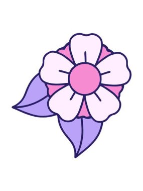 Geleneksel dövme çiçeklerinin titreşimli animasyonu