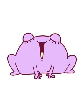 parlak renkli şirin kurbağa çizgi film animasyonunu canlandırın.