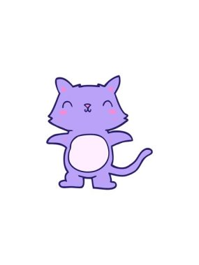 Eğlenceli bir çizgi film kedi çiziminin satış animasyonu