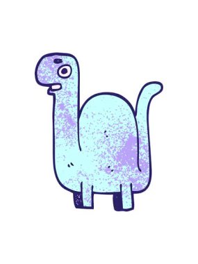 Tarih öncesi dinozorların karikatür animasyonunu renklendir