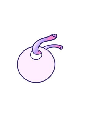 Çizgi film hediye etiketinin yatay titreşimli animasyonu