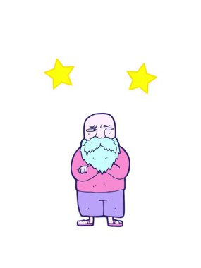 dönen yıldızlar el çizimi çizgi film tasarımının animasyonu