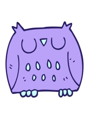 karikatür karikatür sevimli baykuşun basınçlı animasyonu