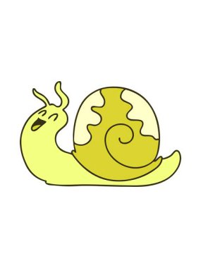 Tuhaf çizgi film salyangozunun renk animasyonu değişiyor