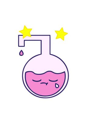 dönen yıldızlar bir bilim deneyinin çizgi film tasarımının animasyonu