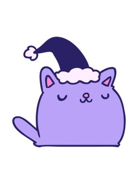 Kawaii kedisinin Noel çizgi filminin animasyonunu salla ve durdur