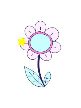 Parıldayan yıldızlar, el çizimi tuhaf papatya çizgi filminin animasyonunu etkiler.