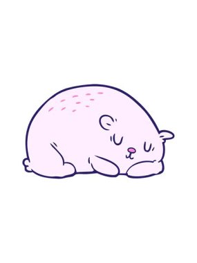 Bir çizgi film uykulu kutup ayısının pixelize etkisi