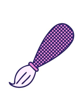 Boya fırçasının çizgi film tasarımının hareketli animasyonu