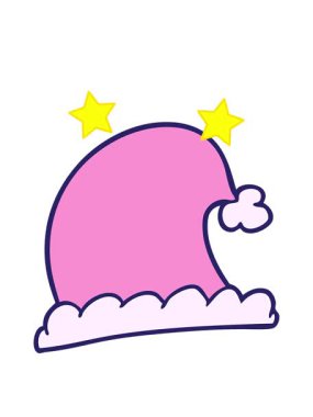 dönen yıldızlar çizgi film Noel şapkasının animasyonu