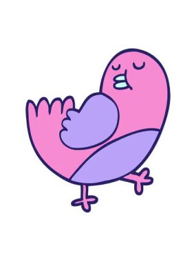 el çizimi karikatür stili noel ardıçkuşunun pixelize etkisi