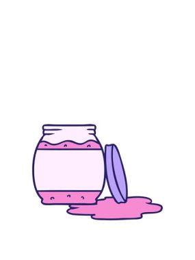 Çilek reçelinin el çizimi animasyonunu büyütüyorum.