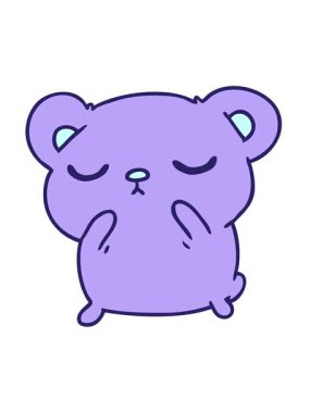 Şirin bir ayının serbest çizim hareketli animasyonunu oynat