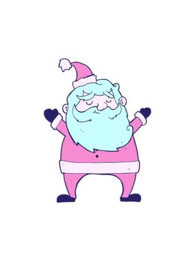 Neşeli Noel Baba çizgi filminin basınçlı animasyonu