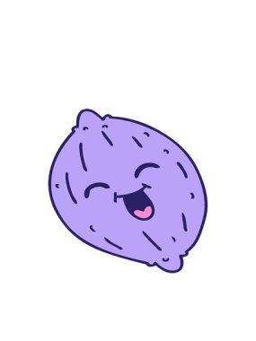 Mutlu bir limonun serbest ve çizilmiş çizgi filminin hareketli animasyonu