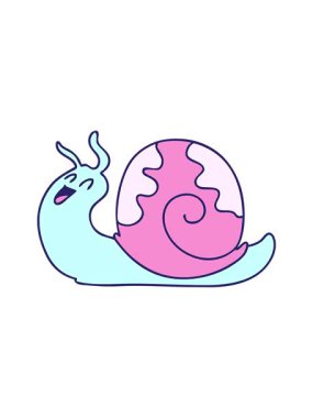 Garip çizgi film salyangozunun basınçlı animasyonu