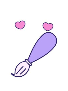 dönen kalpler güzel bir fırça çizgi filminin animasyonu.