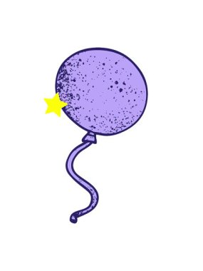 Parlayan yıldızlar çizgi film karalama balonunun animasyonunu etkiler.