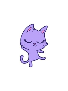 Sakin kedi çizgi filminin yıldız patlaması etkisi animasyonu