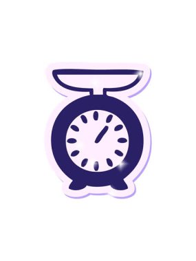 Sevimli karikatür ölçeği çıkartmasının simli etkisi