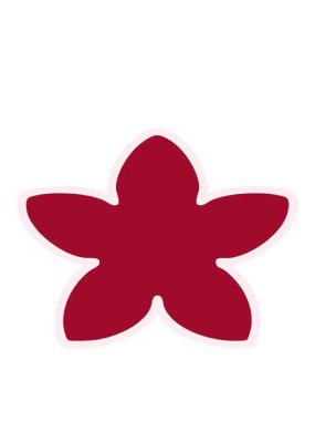 Geleneksel Japon çiçek tasarımının tek bir hareketli animasyonu