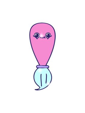 Bir boya fırçasının çizgi filminin ışıltı etkisi