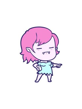 Ölümsüz vampir kız çizgi filminin hareketli animasyonu